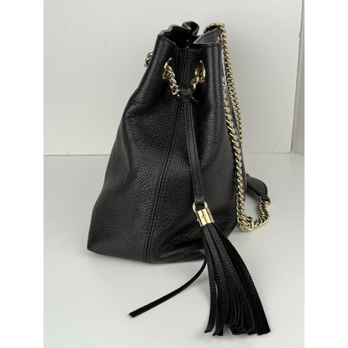 Gucci Soho Chain Strap Women's Shoulder Bag in Black Leather - Image 9