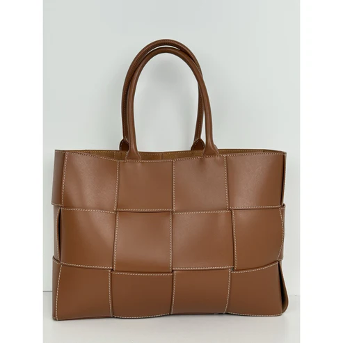 Bottega Veneta Nappa Maxi Intrecciato Men’s Arco Tote in Wood - Image 6