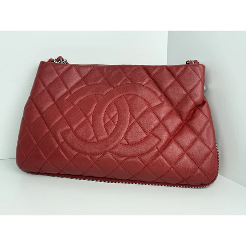 Chanel Timeless Petite Tote in Red Caviar Leather with Gold Hardware - Image 9