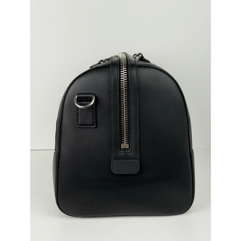 Gucci Large Savoy Duffle Bag GG Supreme Monogram Grey/Black Calfskin Trim - Image 10