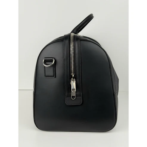 Gucci Large Savoy Duffle Bag GG Supreme Monogram Grey/Black Calfskin Trim - Image 6