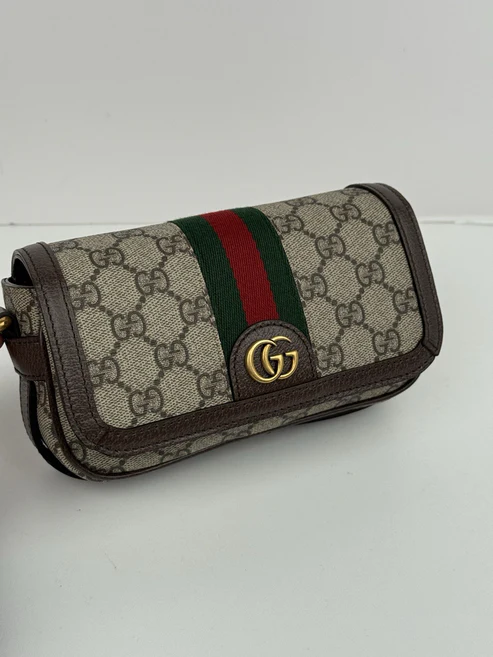 GUCCI OPHIDIA GG Monogram Supreme Mini SHOULDER BAG