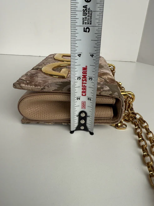 Dolce and Gabbana Pink Corduroy and Leather DG Girls Shoulder Bag - Image 6