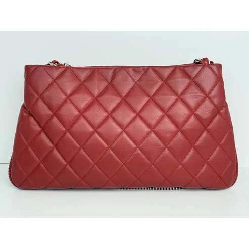 Chanel Timeless Petite Tote in Red Caviar Leather with Gold Hardware - Image 14
