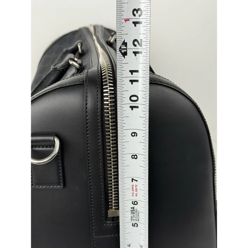 Gucci Large Savoy Duffle Bag GG Supreme Monogram Grey/Black Calfskin Trim - Image 12