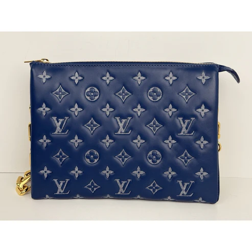 Louis Vuitton Coussin PM Blue Denim Monogram Shoulder Crossbody Bag - Image 3
