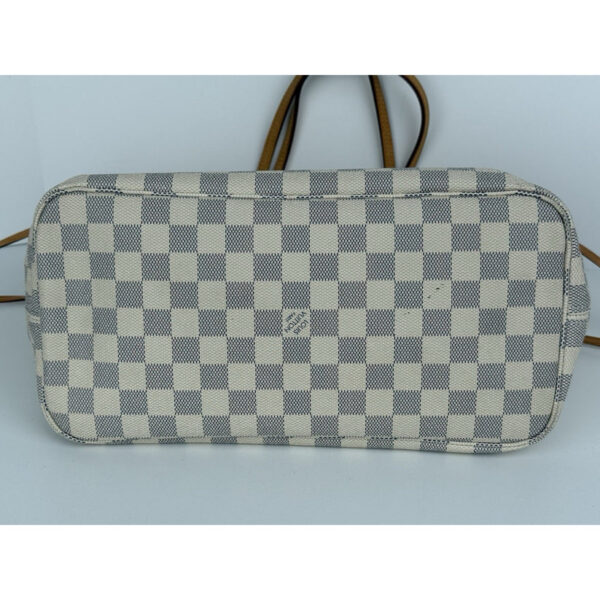 LOUIS VUITTON Neverfull Monogram White Canvas Pink Interior Tote Shoulder Bag - Image 3