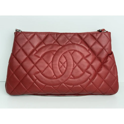 Chanel Timeless Petite Tote in Red Caviar Leather with Gold Hardware - Image 3