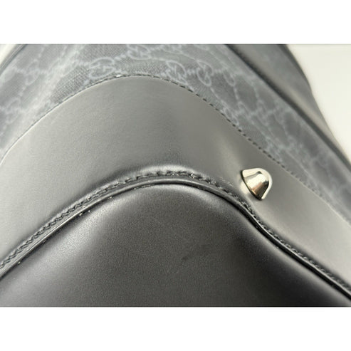 Gucci Large Savoy Duffle Bag GG Supreme Monogram Grey/Black Calfskin Trim - Image 8