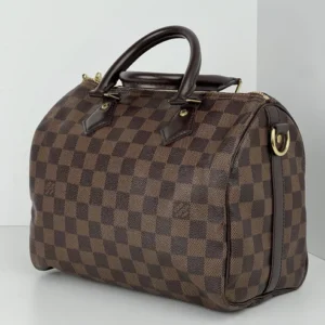 LOUIS VUITTON Speedy Bandouliere 25 Damien Ebene Canvas Shoulder Bag (2017)