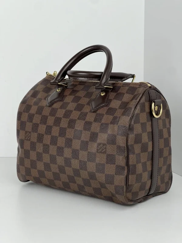LOUIS VUITTON Speedy Bandouliere 25 Damien Ebene Canvas Shoulder Bag (2017)
