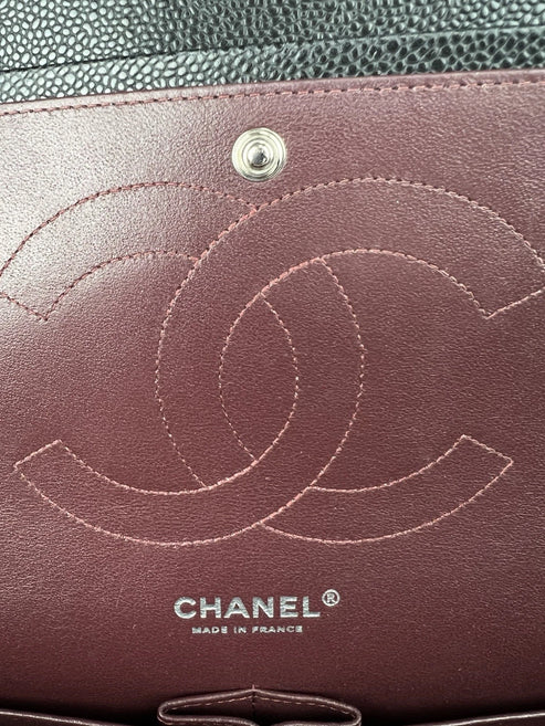 CHANEL Jumbo Classic Double Flap Black Caviar Leather Shoulder Bag 2022 - Image 5
